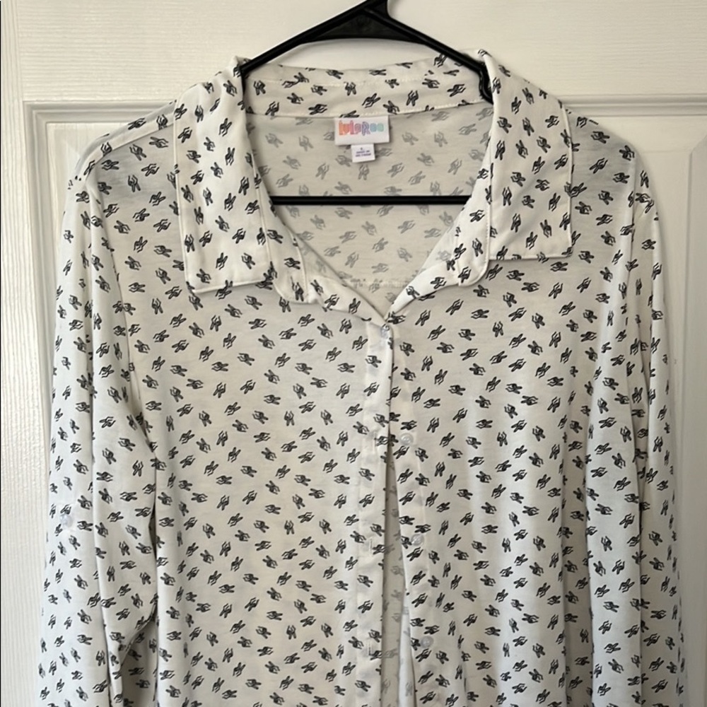 LuLaRoe Peace-sign Valentina Size Large